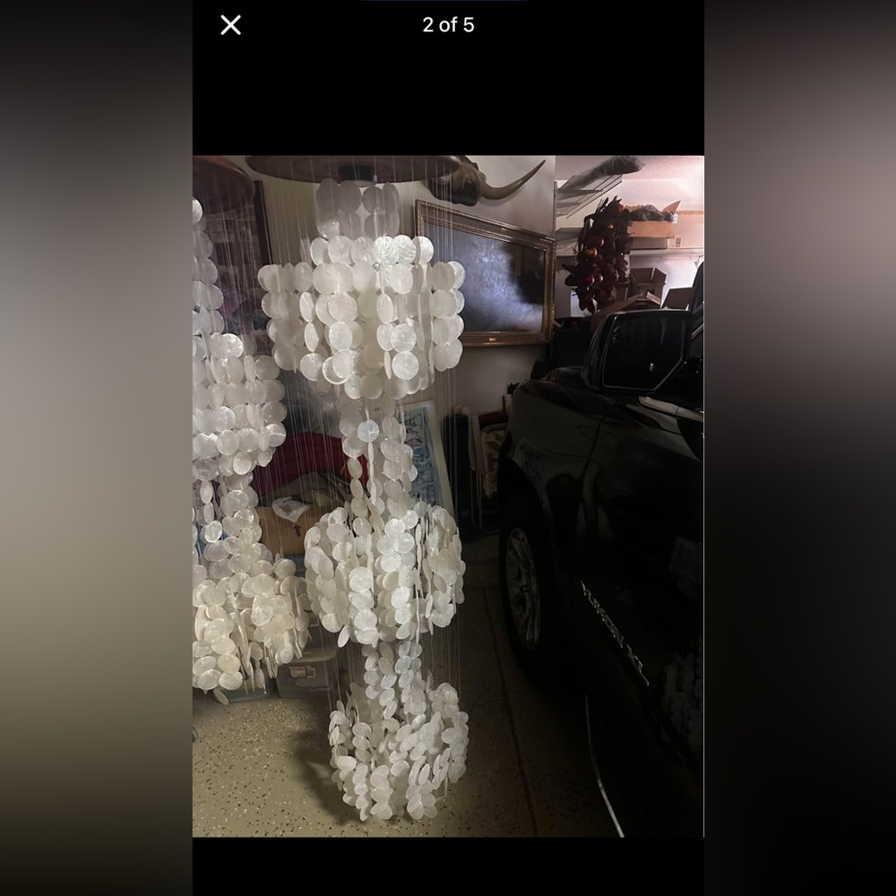 3 Tier Capiz Shell Chandelier
